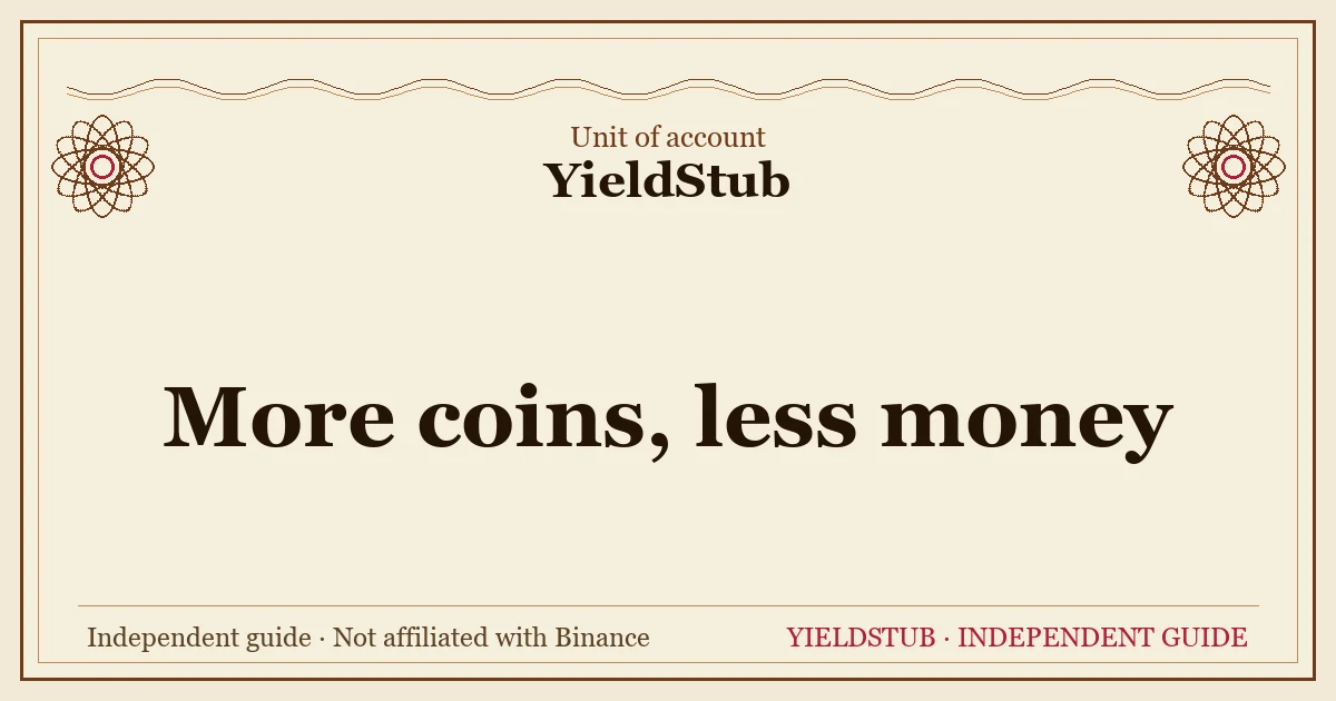 Two rulers side by side: the same earn position measured in coin units and in cash value gives opposite answers