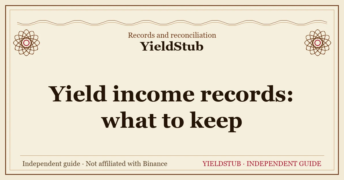 Three shapes of yield record: daily credit lines, in-place accrual with no entry, and a receipt-token difference on redemption