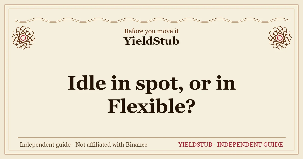 Certificate-style YieldStub cover with the title Idle in spot, or in Flexible? and the label Before you move it