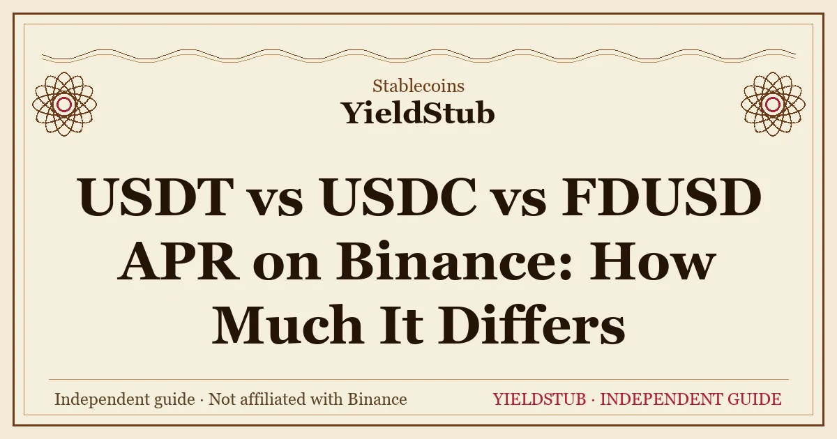 How to compare the Flexible APRs of USDT, USDC and FDUSD on Binance
