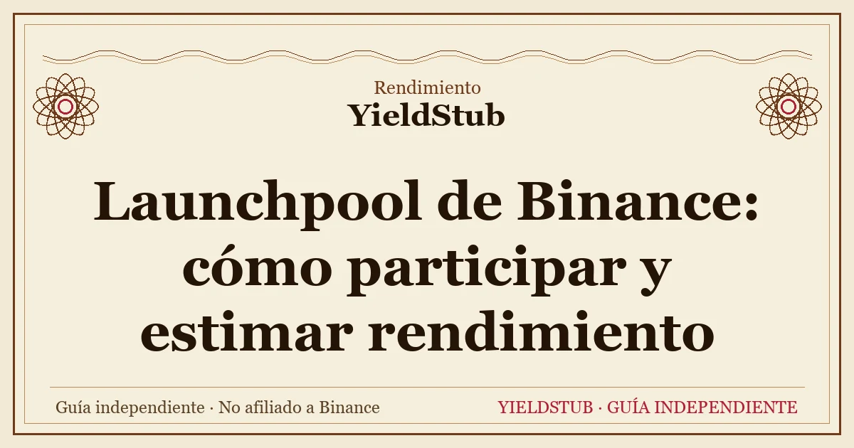 Esquema de Launchpool: colocas BNB en un pool que produce un token nuevo cada hora según tu proporción